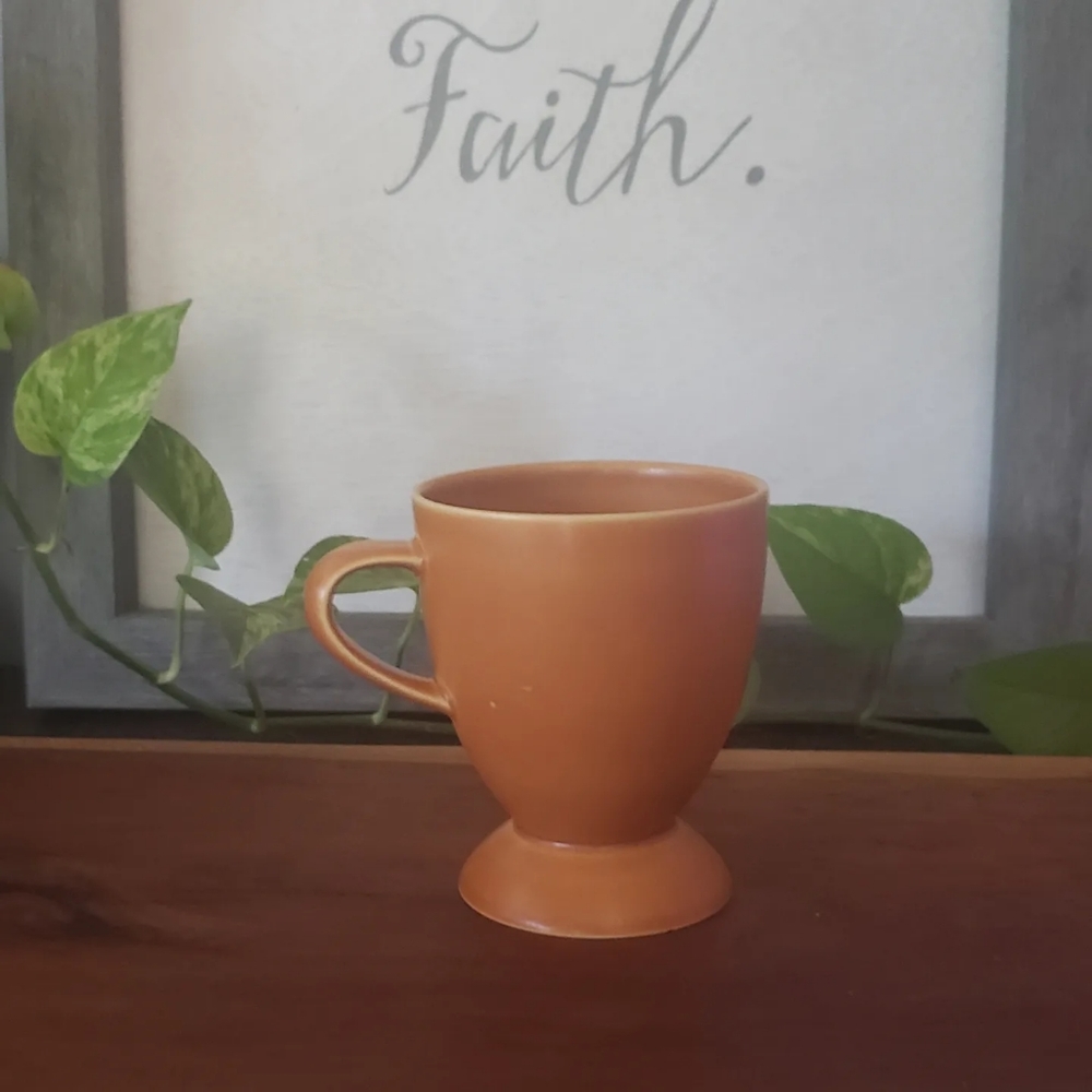 Hoganas Keramik Stoneware MCM Vintage  Footed mug